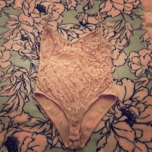 Forever 21 cream lace body suit